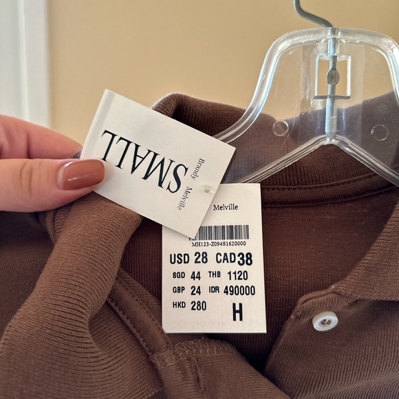 Brandy Melville Tops Collared Cropped Shirt By Brandy Melville